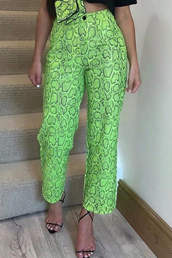 

Lovely Stylish Snakeskin Loose Pants, Cobra