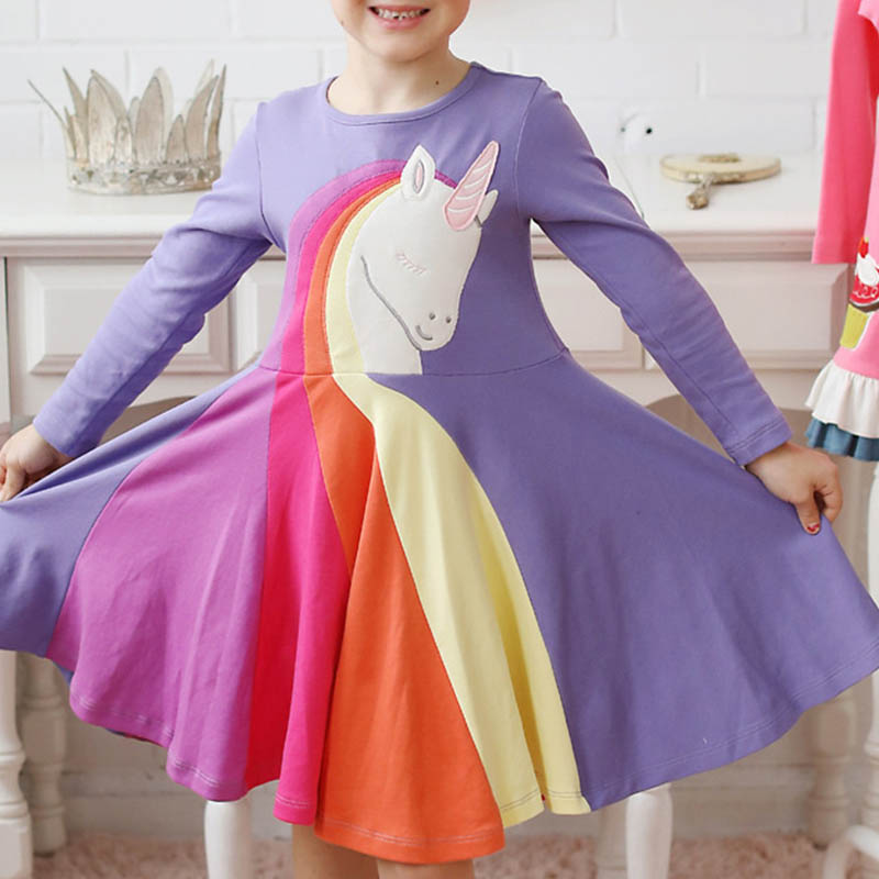 

Lovely Sweet Patchwork Purple Girl Knee Length Dress