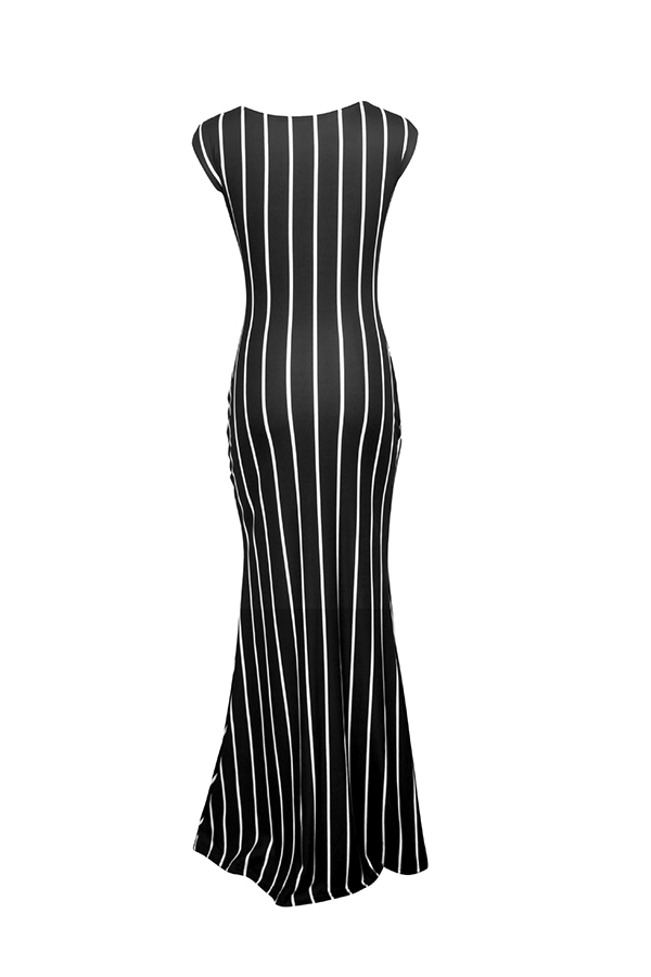 Lovely Casual Striped Black Maxi OL Dress от Lovelywholesale WW
