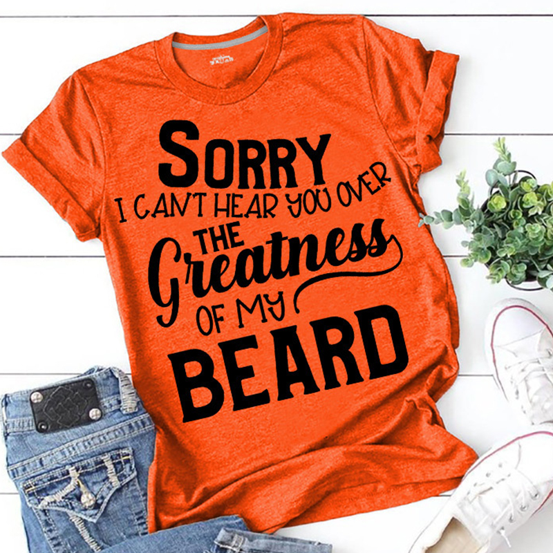 

Lovely Trendy O Neck Letter Print Orange T-shirt
