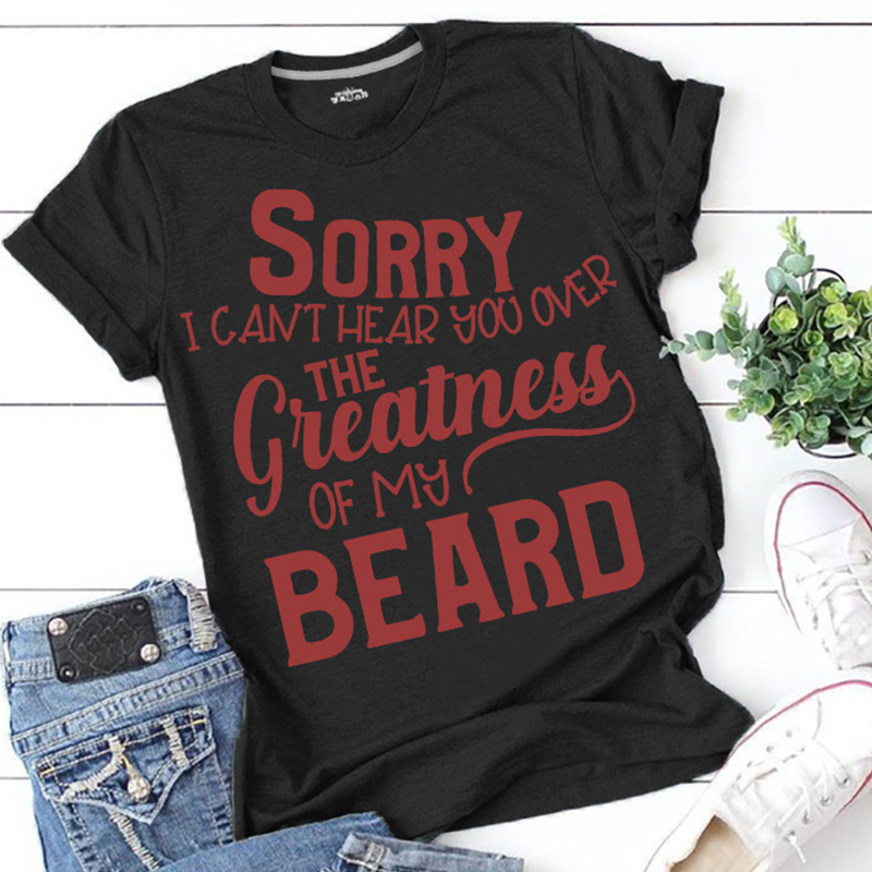 

Lovely Trendy O Neck Letter Print Black T-shirt