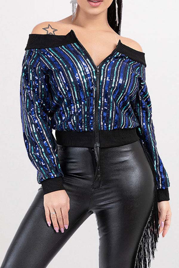 

Lovely Leisure Dew Shoulder Blue Coat