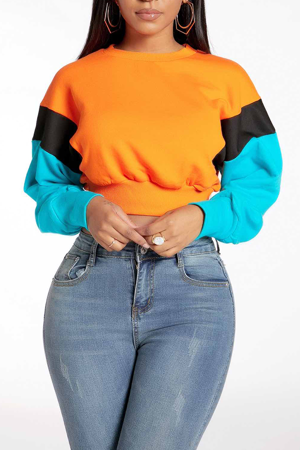

Lovely Casual Color-lump Patchwork Multicolor Sweatshirt Hoodie, Multi