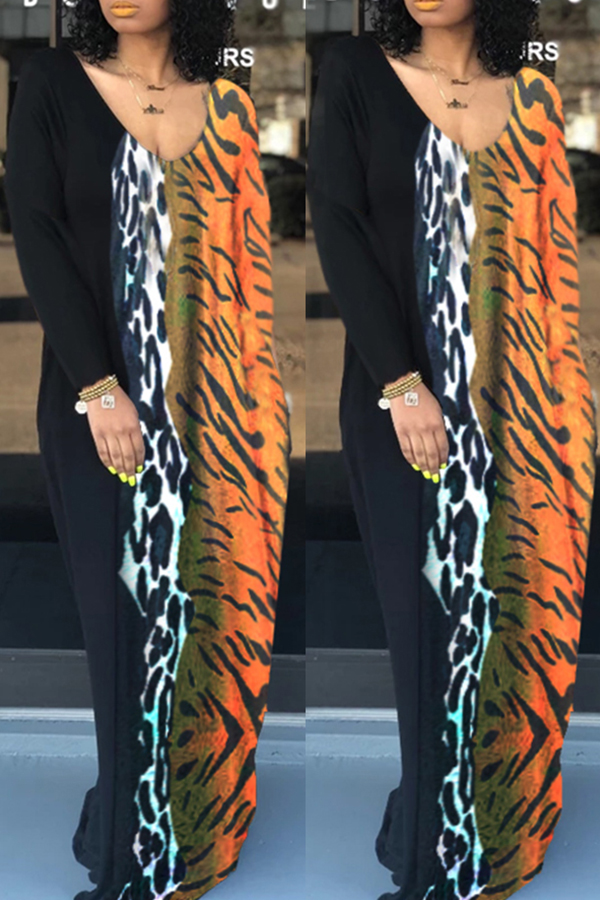 

Lovely Leisure Patchwork Multicolor Maxi Dress, Multi