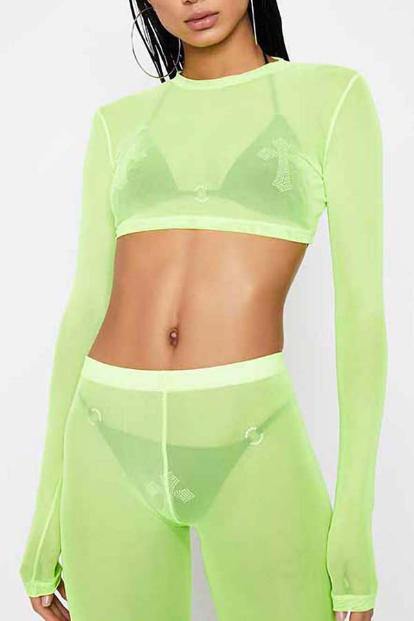 

Lovely Casual Basic Skinny Green Two-piece Shorts Set