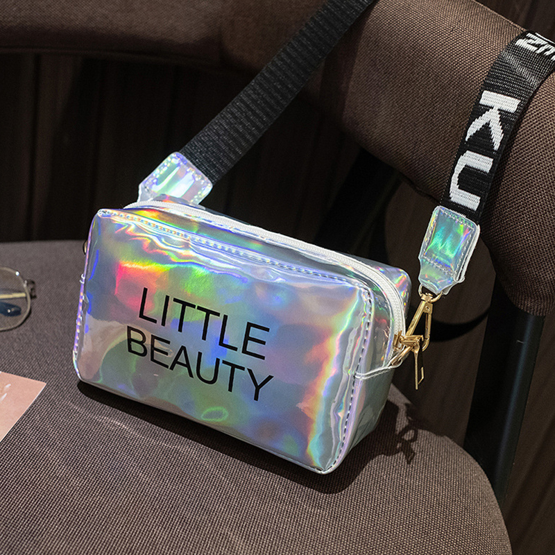 

Lovely Trendy Letter Silver Crossbody Bag