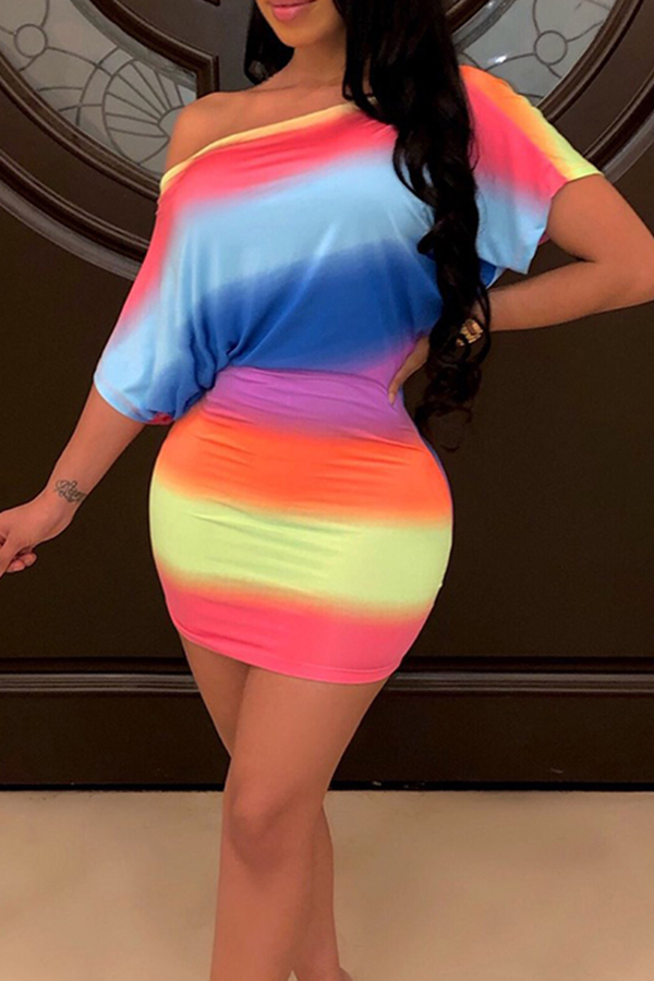 

Lovely Leisure Print Multicolor Mini Dress, Multi