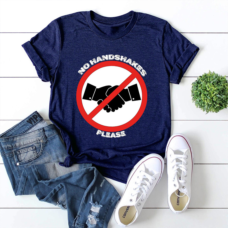 

Lovely Leisure Print Navy Blue T-shirt