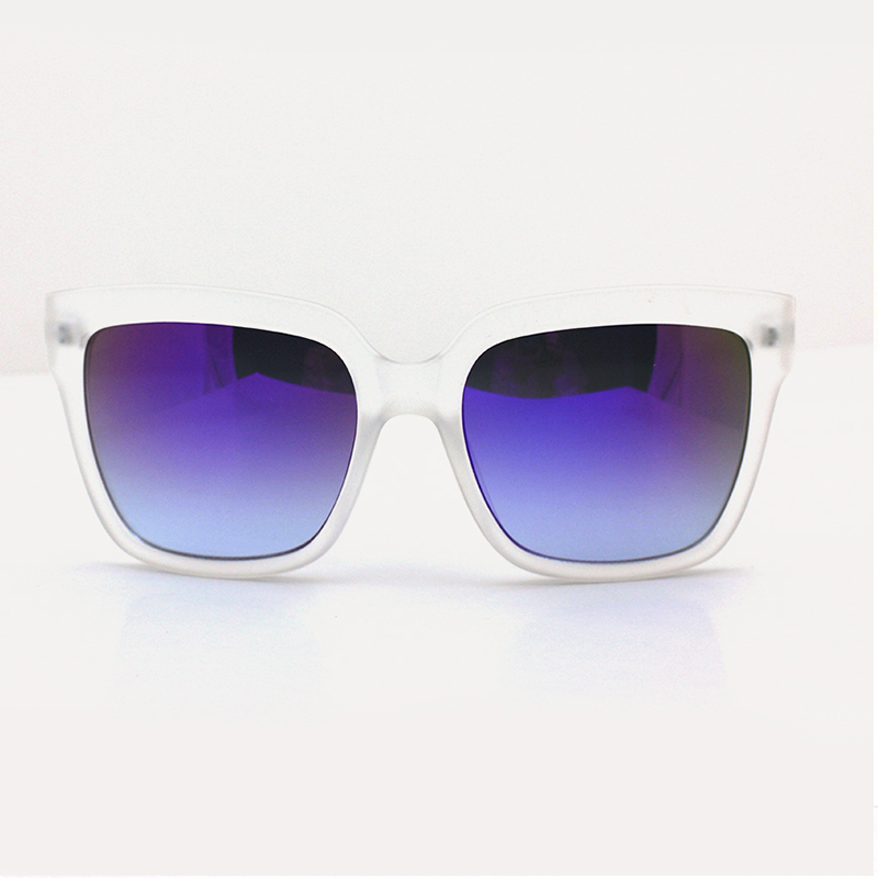 

Lovely Retro Gradient Lens White Sunglasses