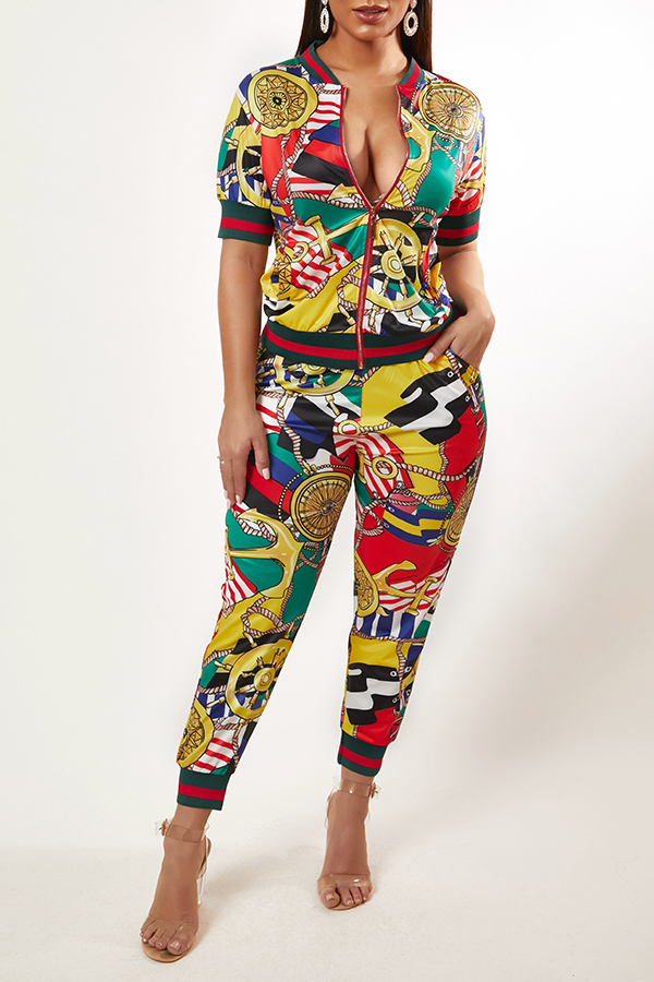 

Lovely Casual Print Multicolor Loungewear, Multi