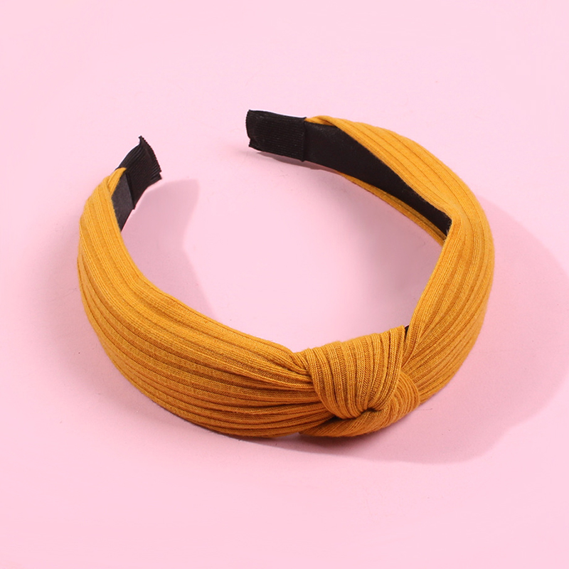 

Lovely Casual Knot Design Yellow Headband