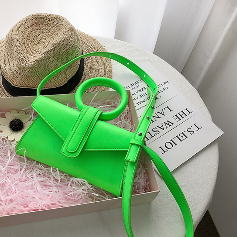 

Lovely Trendy Hollow-out Green Messenger Bag