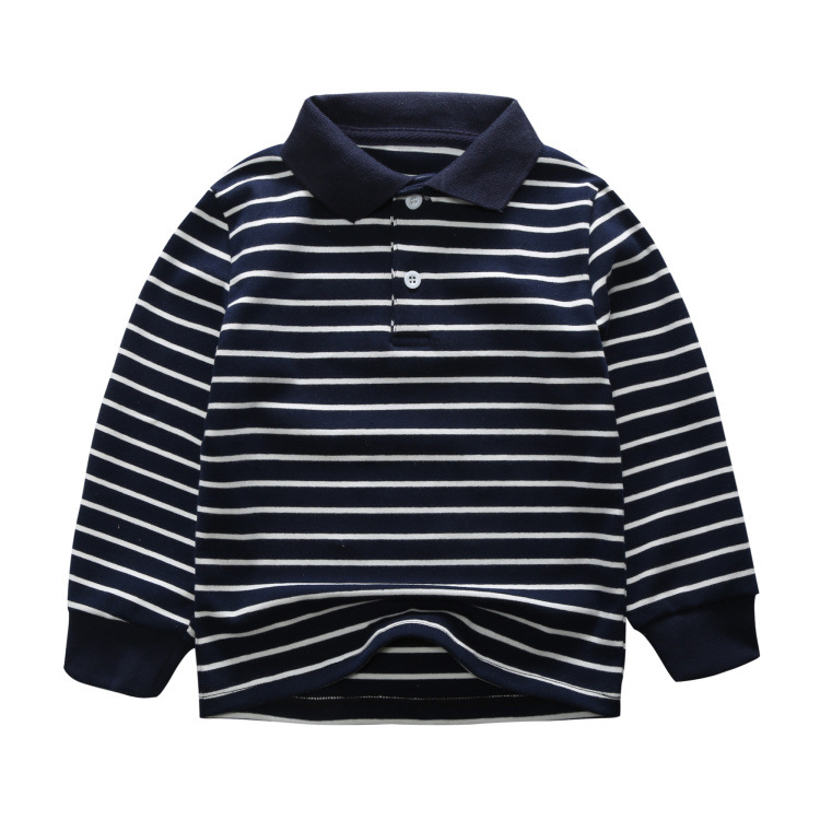 

Lovely Leisure Striped Dark Blue Boys T-shirt