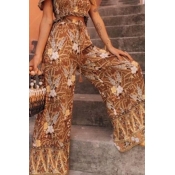 Lovely Bohemian Print Yellow Pants
