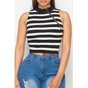 Lovely Trendy Striped Black and White Camisole