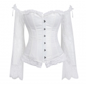 Lovely Sexy Lace Patchwork White Intimates Accesso
