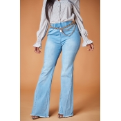 Lovely Trendy Buttons Design Blue Jeans