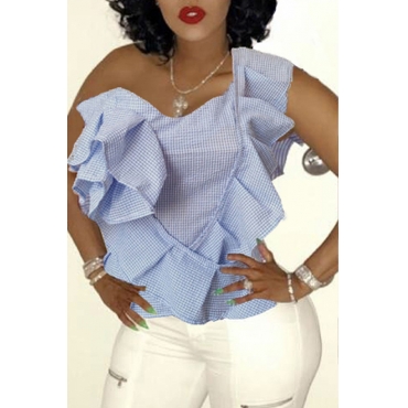 womens baby blue blouse