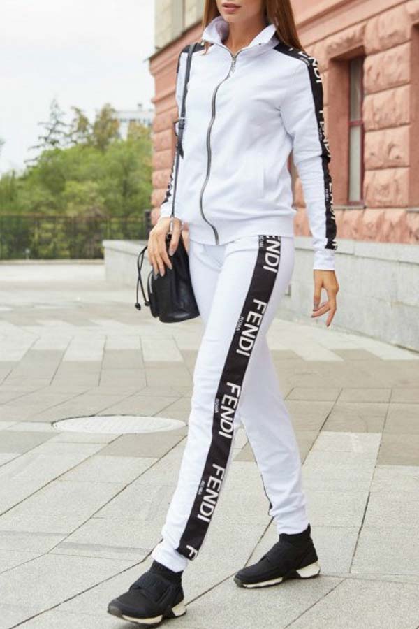 

Lovely Casual Letter Print White Loungewear