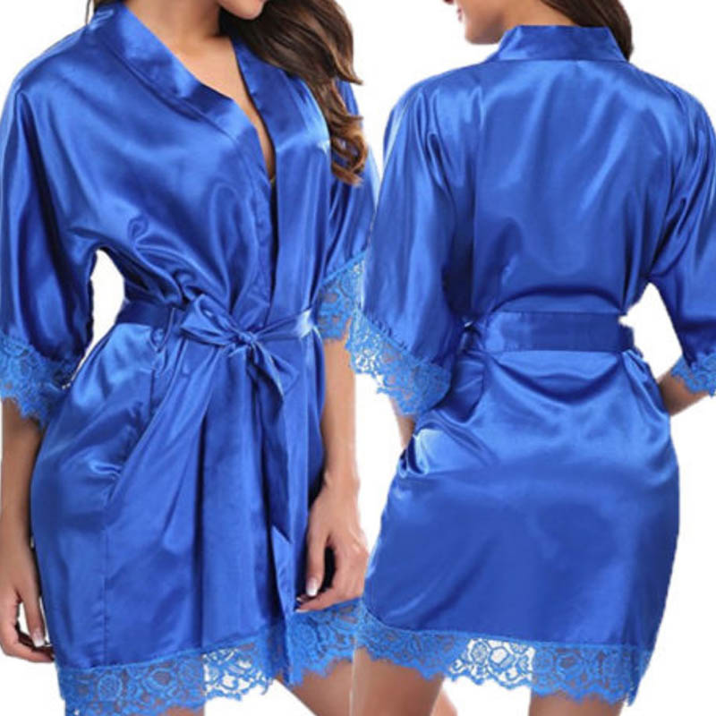 

Lovely Leisure Lace Patchwork Blue Sleepwear