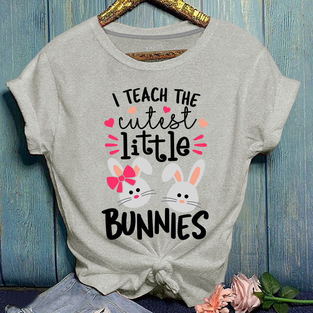 

Lovely Casual O Neck Cartoon Print Grey Plus Size T-shirt