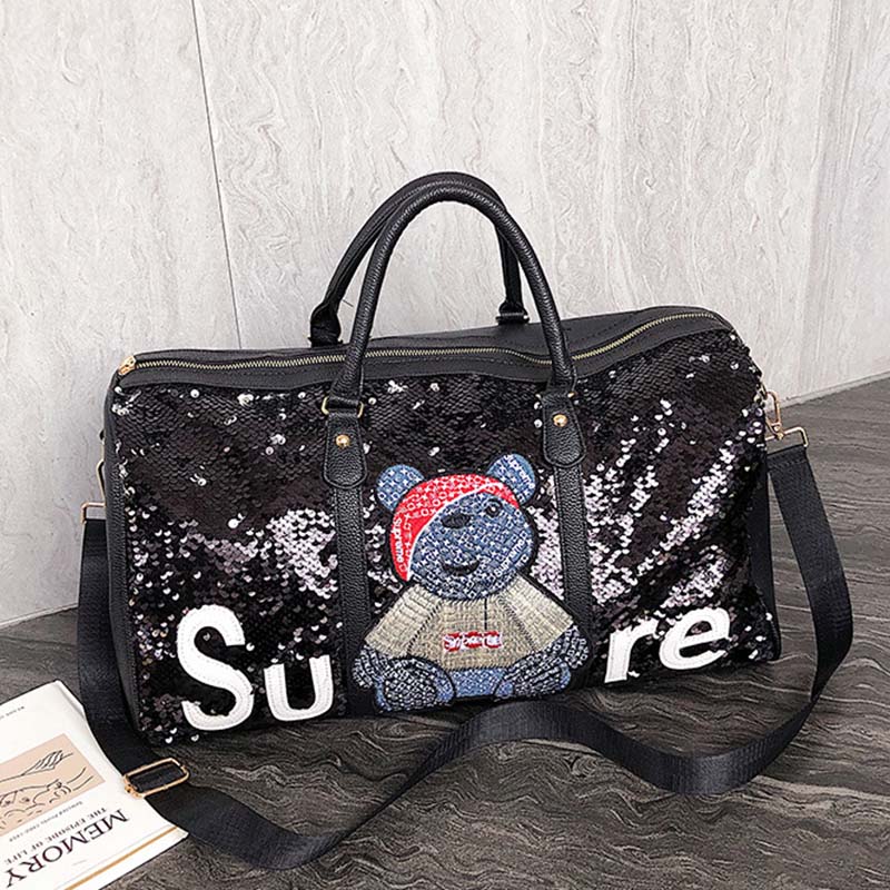 

Lovely Casual Cartoon Black Messenger Bag