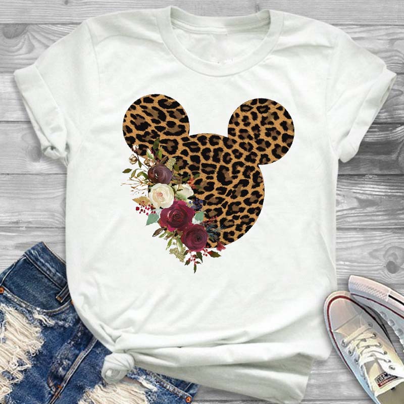 

Lovely Casual O Neck Cartoon Print White Plus Size T-shirt