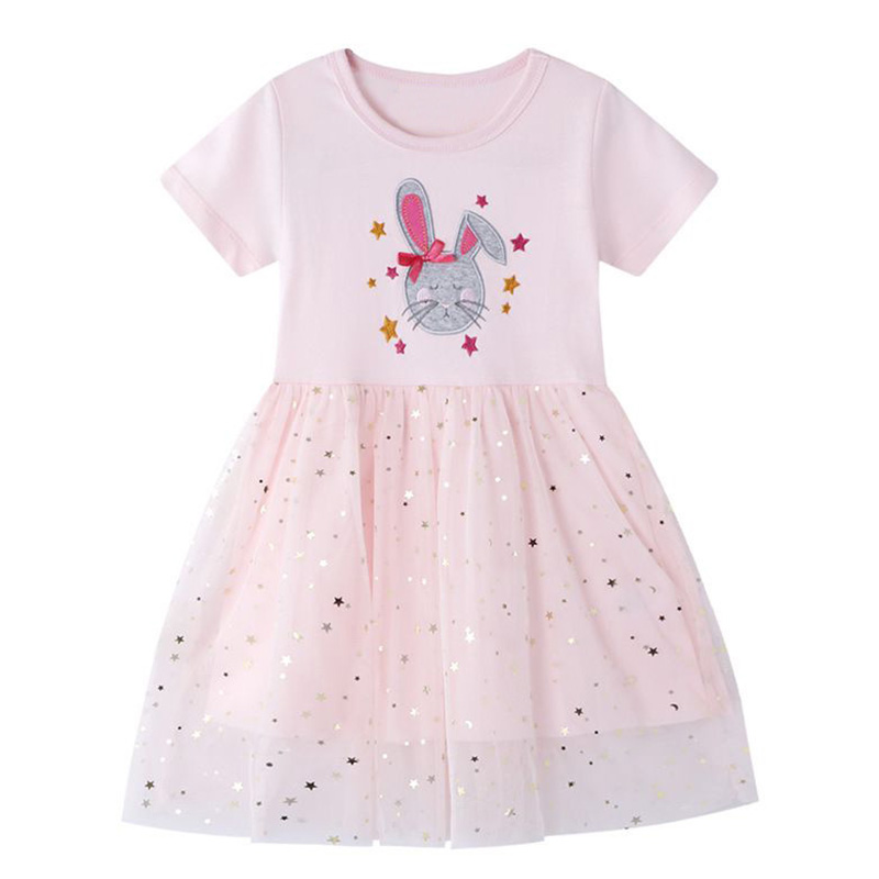 

Lovely Stylish Patchwork Light Pink Girl Knee Length Dress