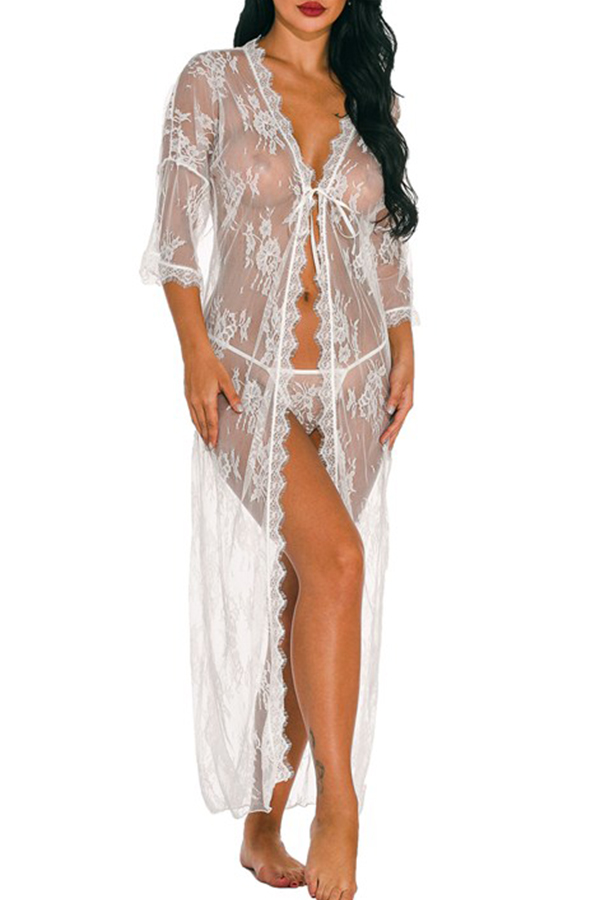 

Lovely Sexy See-through White Babydolls