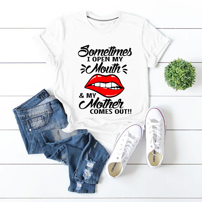 

Lovely Casual Letter Print White T-shirt