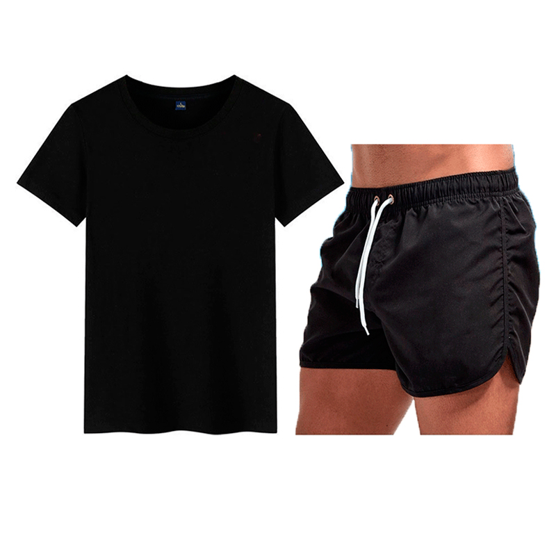 

Lovely Sportswear Fold Design Black Two-piece Shorts Set