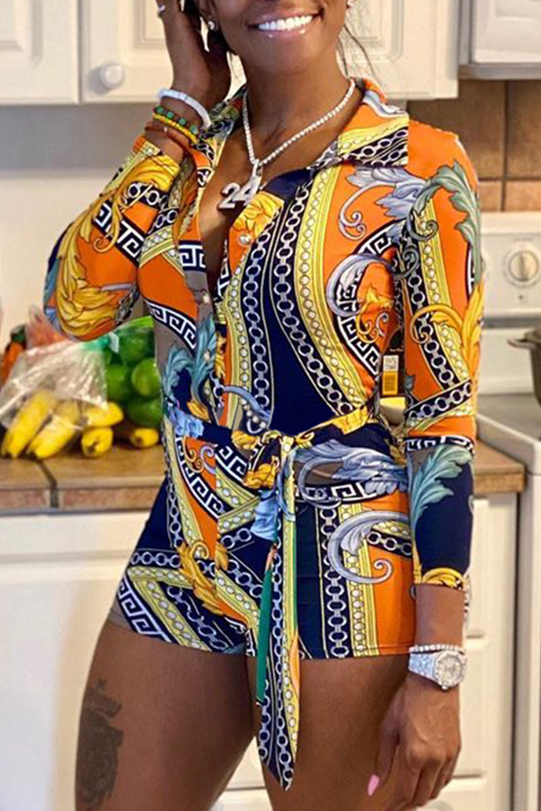 

Lovely Leisure Print Multicolor Two-piece Shorts Set, Multi