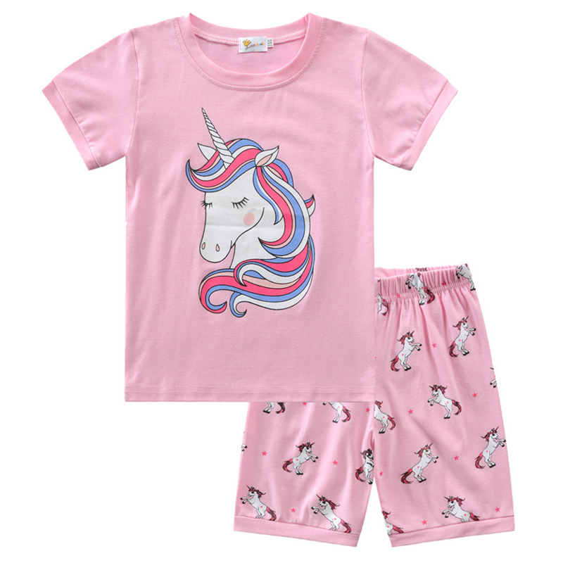 

Lovely Stylish Print Pink Girl Two-piece Shorts Set