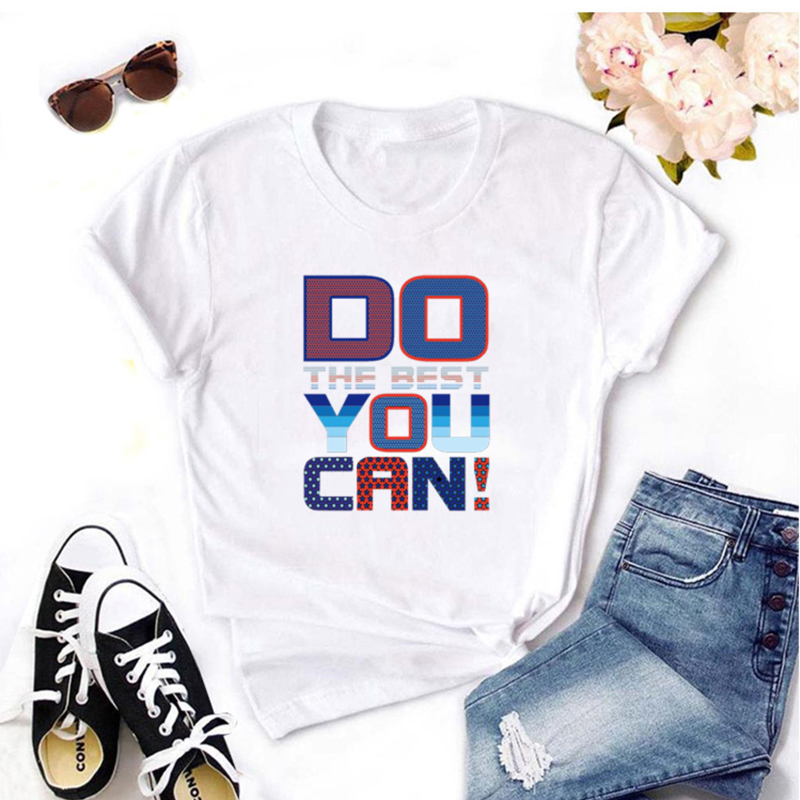 

Lovely Leisure O Neck Print White T-shirt