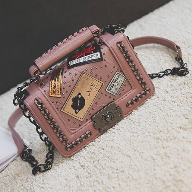 Lovely Stylish Chain Strap Pink Crossbody Bag_Messenger Bag&Crossbody Bag_Bags_Accessories ...