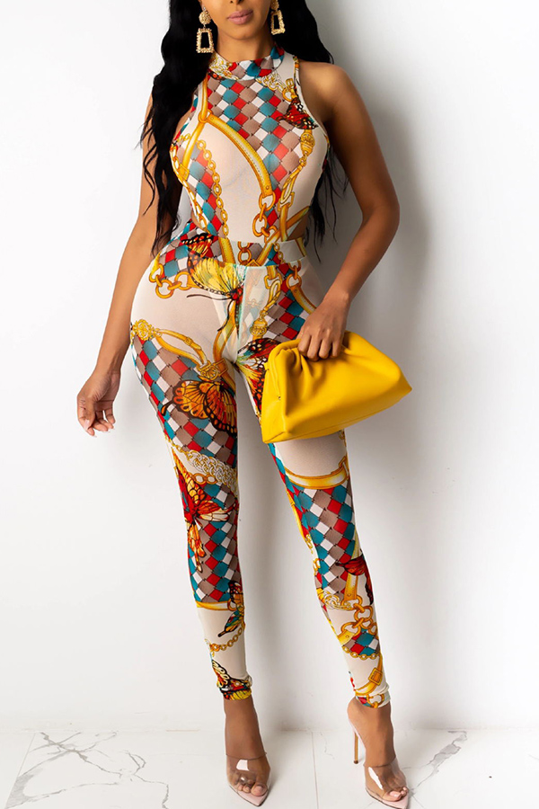 Lovely Casual Print White Two-piece Pants Set