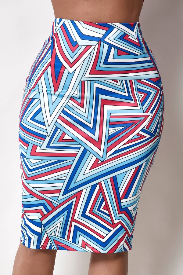 

Lovely Trendy Print Multicolor Skirt, Multi