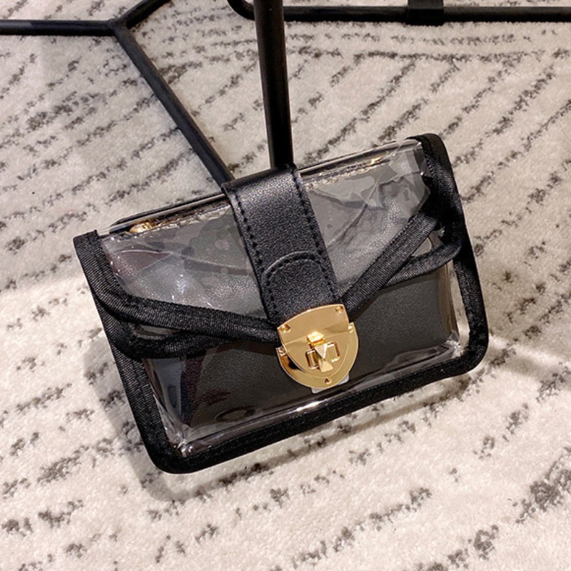 

Lovely Stylish See-through Black Crossbody Bag