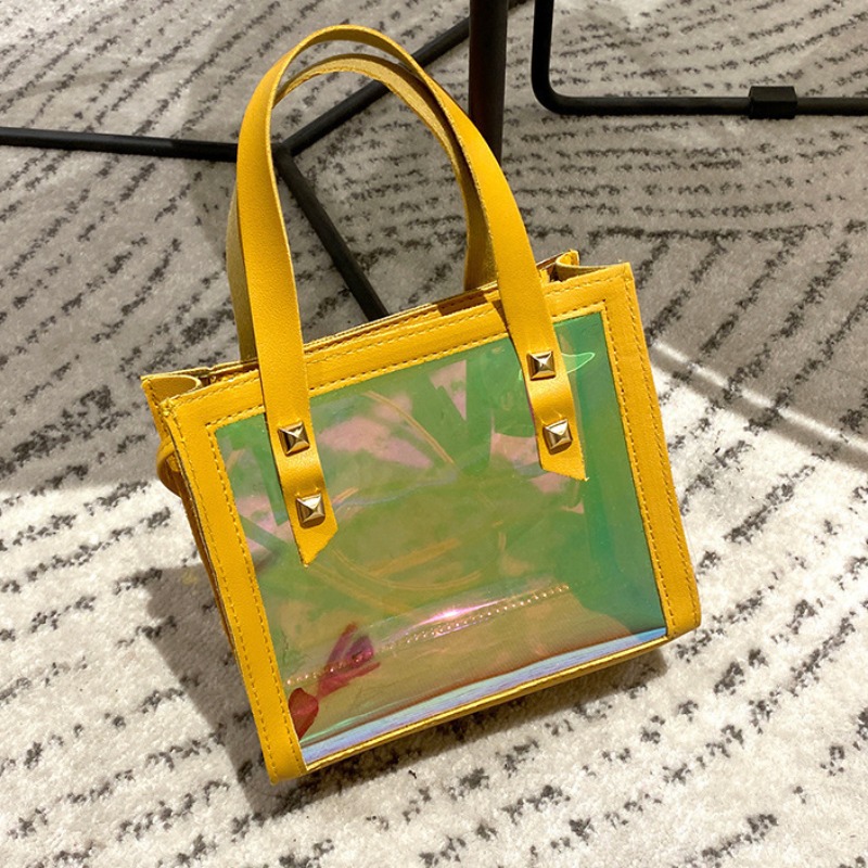

Lovely Street See-through Yellow Crossbody Bag