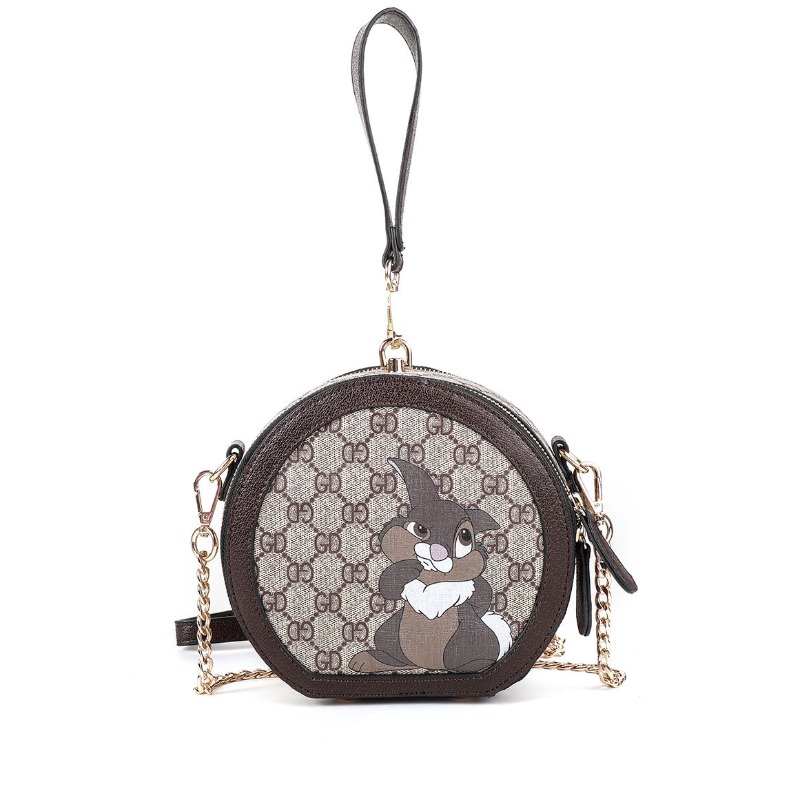 

Lovely Stylish Chain Strap Black Brown Crossbody Bag