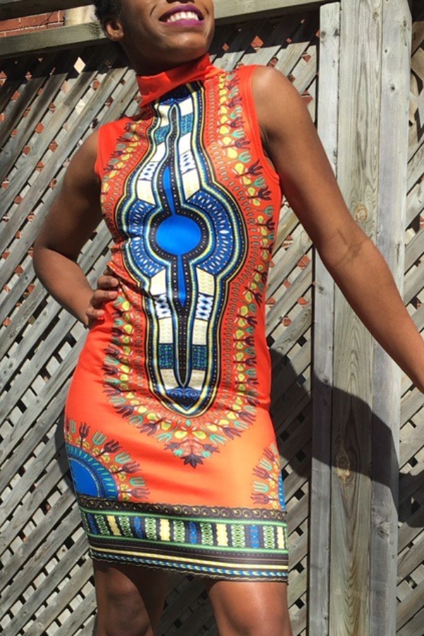

Lovely Trendy Print Croci Knee Length Dress