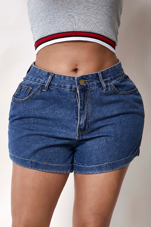 

Lovely Casual Basic Blue Shorts