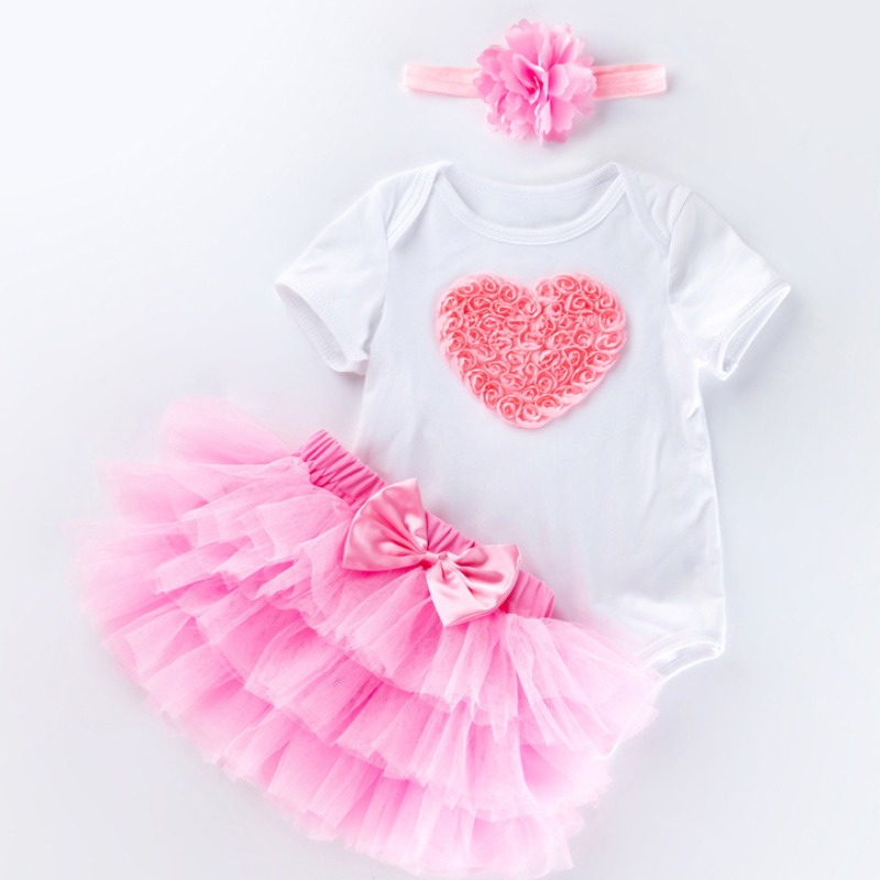 

Lovely Sweet Layered Cascading Ruffle Pink Girl Two-piece Skirt Set