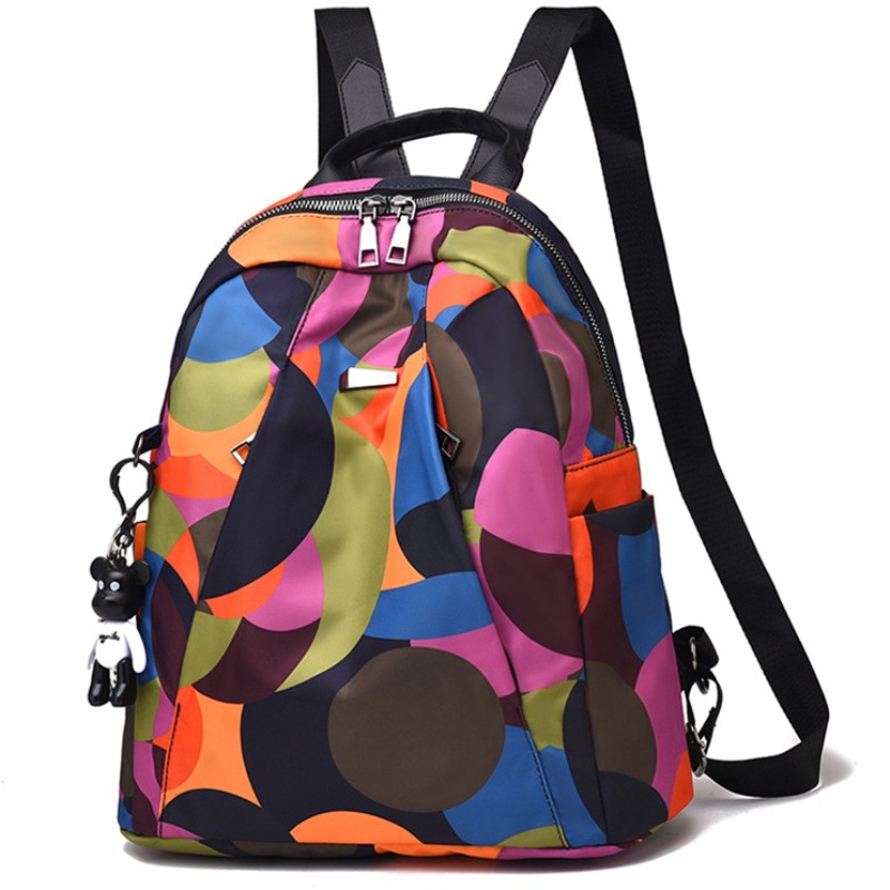 

Lovely Stylish Zipper Design Multicolor Backpack, Multi