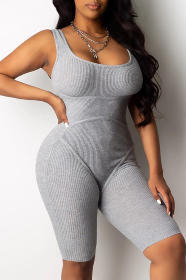 

Lovely Trendy Skinny Grey One-piece Romper