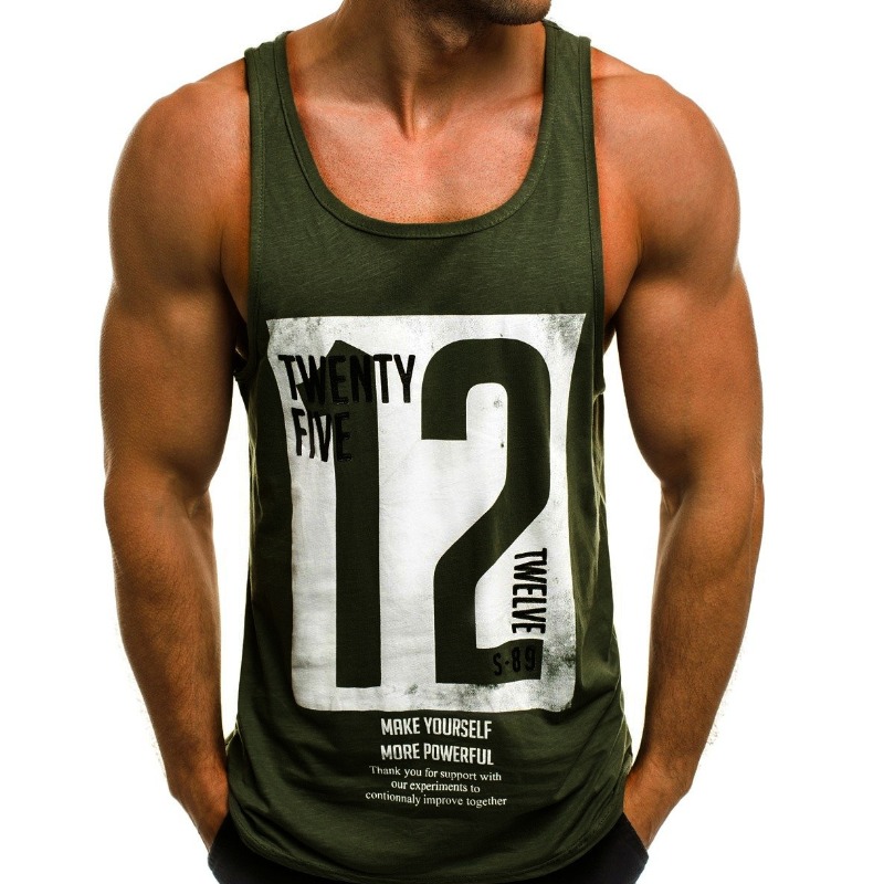 

Lovely Sportswear Letter Army Green Vest
