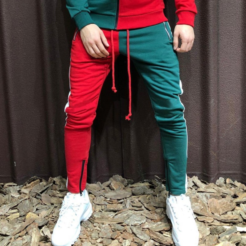 

Lovely Sportswear Patchwork Green Pants