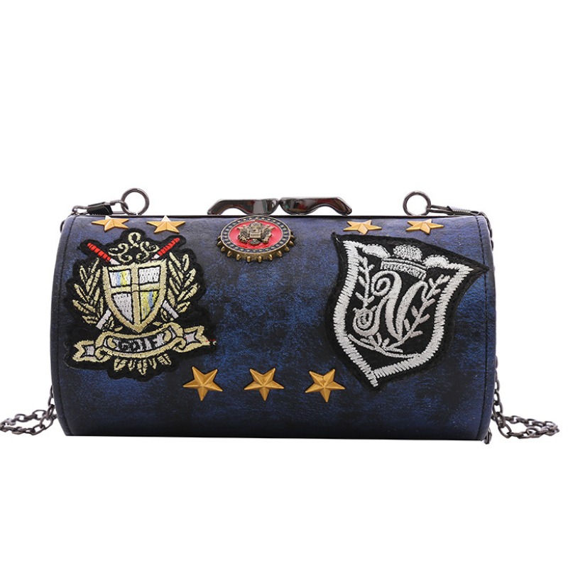 

Lovely Trendy Chain Strap Blue Crossbody Bag