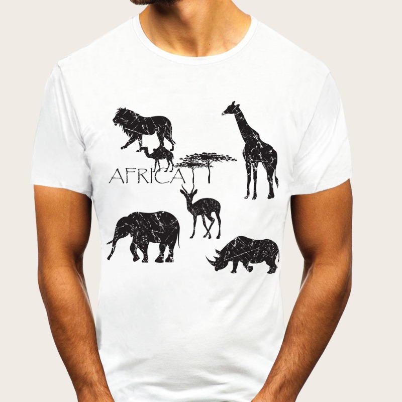 

Lovely Leisure O Neck Cartoon Print White T-shirt