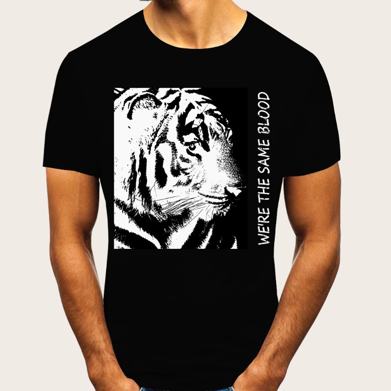 

Lovely Leisure O Neck Print Black T-shirt